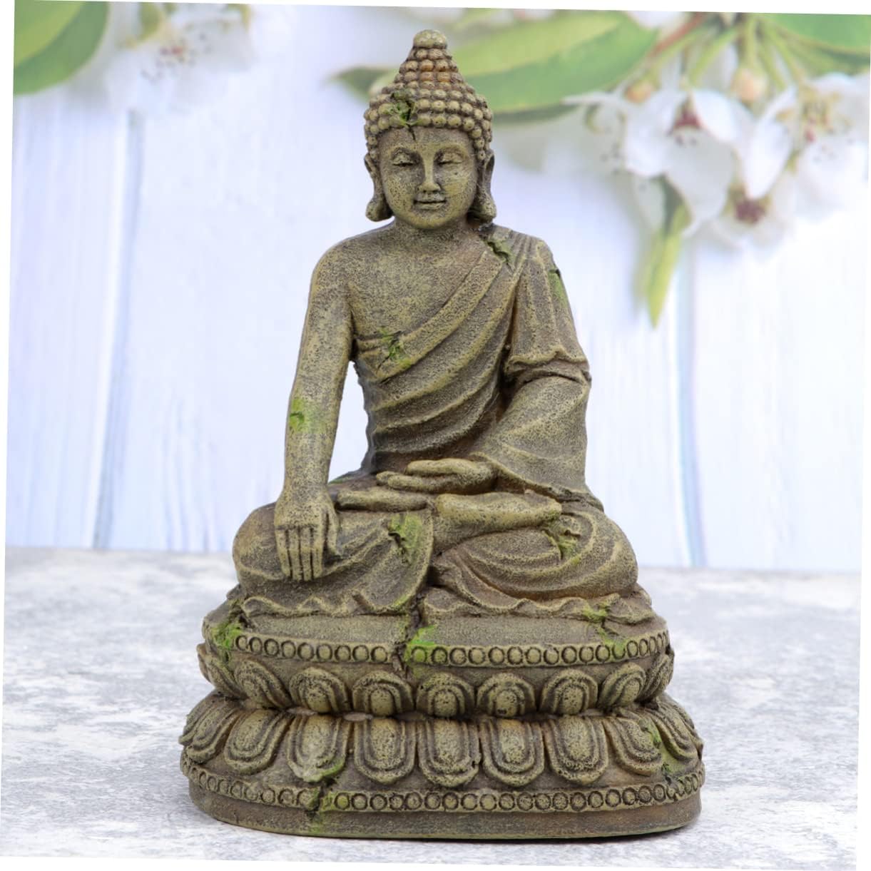 balacoo 2pcs Resin Buddha Statue Ornament Unique Fish Tank Decor Home Aquarium Decor