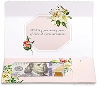 Vista 5 de Tarjeta de boda, con dos aperturas de tira para desgarrar, con ventana de plástico transparente que deja ver dinero, cheques o tarjetas de regalo