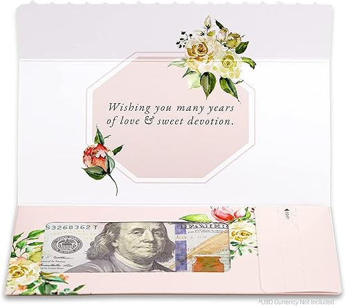 Miniatura 5 de Tarjeta de boda, con dos aperturas de tira para desgarrar, con ventana de plástico transparente que deja ver dinero, cheques o tarjetas de regalo,