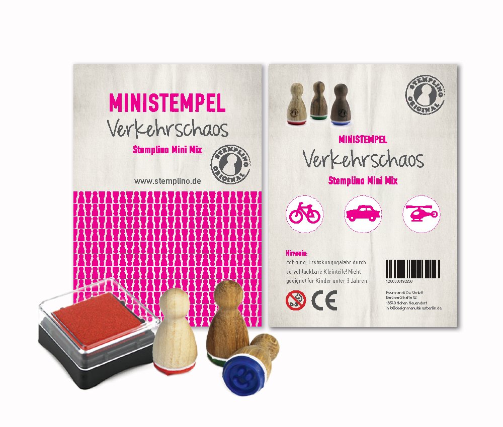 Stemplino Midistempel – Motiv Maus – 18 Mm – Holzstempel Für Bullet Journal & Basteln