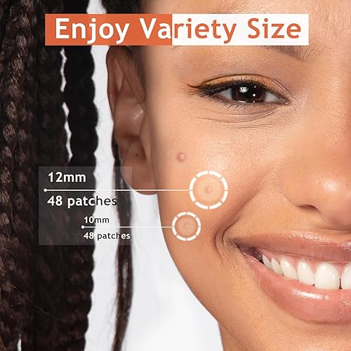 Miniatura 6 de Parches de espinillas ultra  Parche hidrocoloide para el acné para cubrir zits e imperfecciones, brotes de acné, calcomanías para puntos de acné