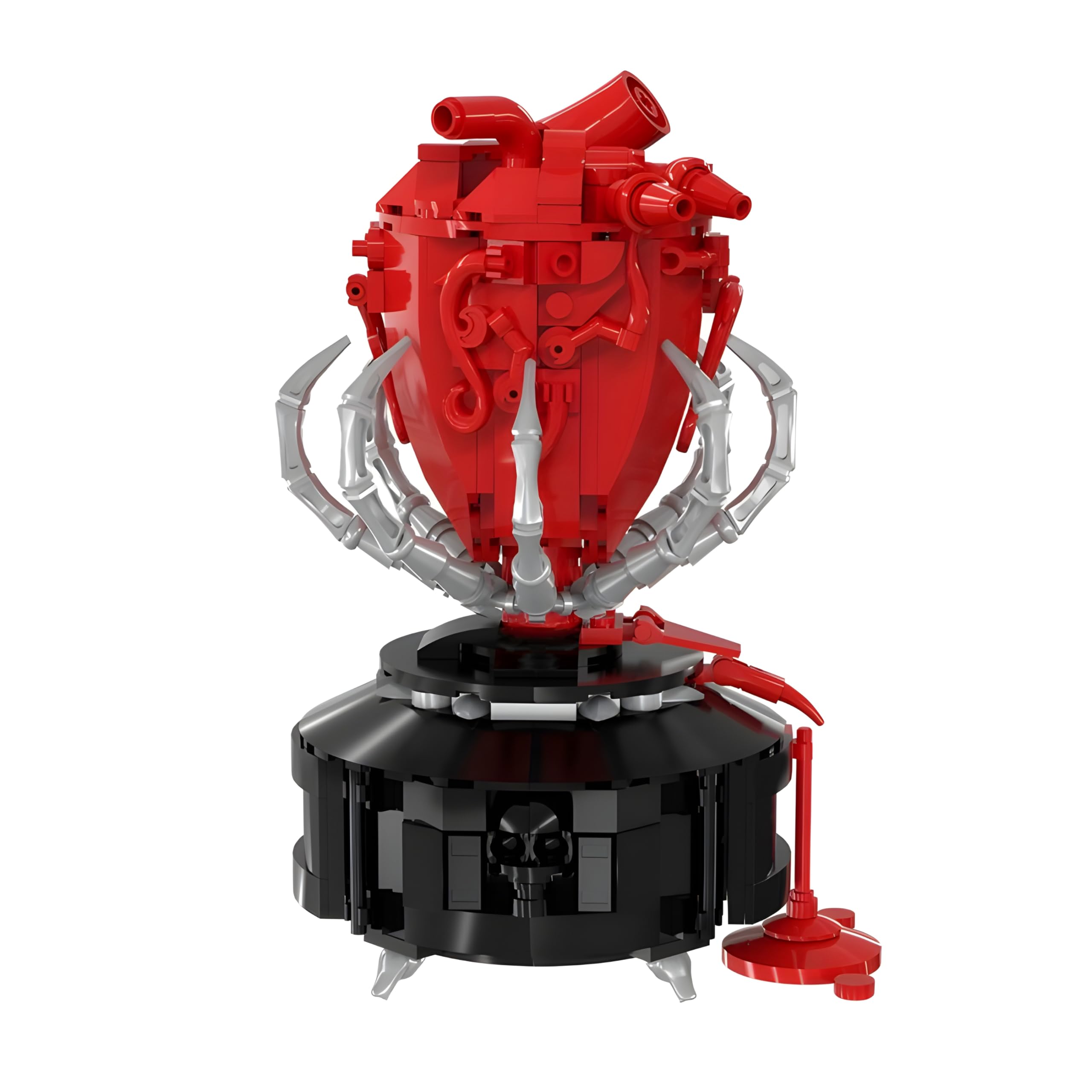 Cbmesmeric Gothic Anatomical Heart Building Set for Adults, 495 PCS Skeleton Hand Hold Human Hear Building Brick Kit, Dark Horror Style Building Toys for Adults & Teens, Gothic Brick Collectors — image 1