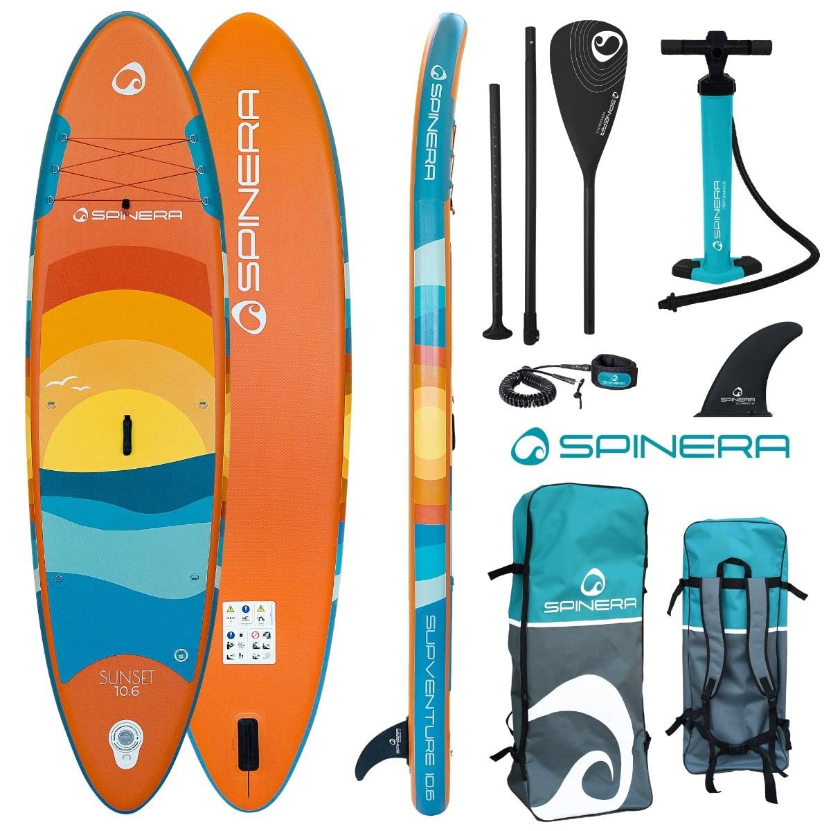 SUP SPINERA Tavola da surf gonfiabile per principianti ed esperti con accessori