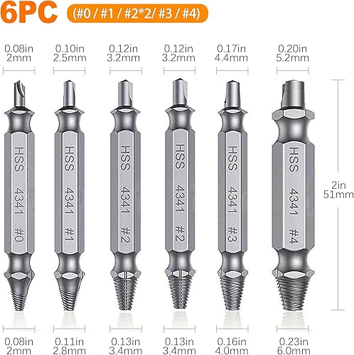 Miniatura 2 de Extractor de tornillos dañados para tornillos de cabeza pelada, tuercas y pernos, removedor de tornillos y extractor, elimina fácilmente los