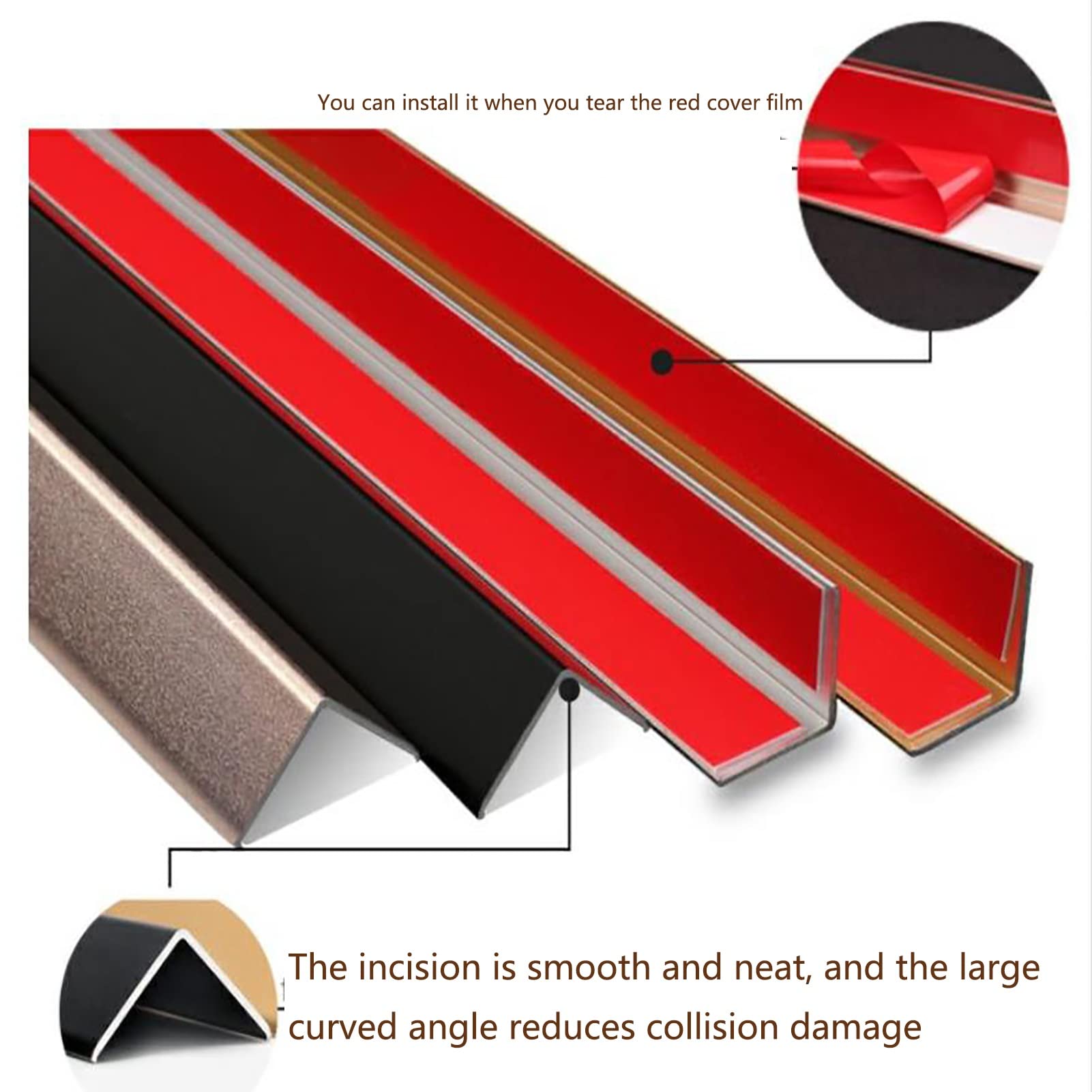 Protectores de esquinas, Protector de esquinas pared 2 cm ancho(B,W/2CM L/1.8m(5.9ft))