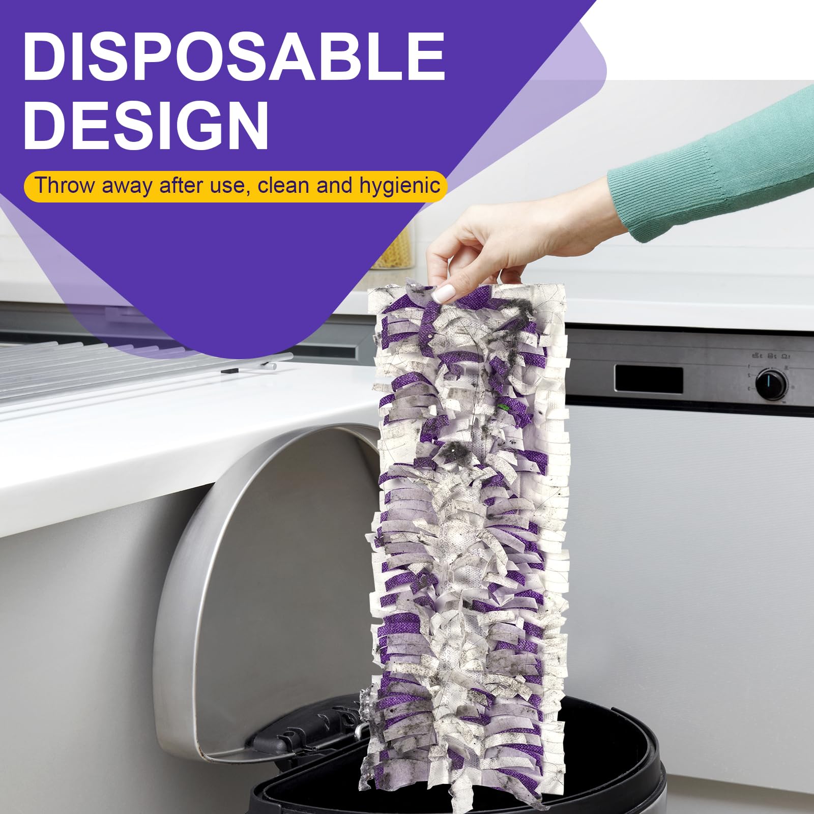 Power Mop Pads para Swiffer PowerMop, almohadillas desechables para limpieza, almohadillas de repuesto para suelos de madera multisuperficie (32)