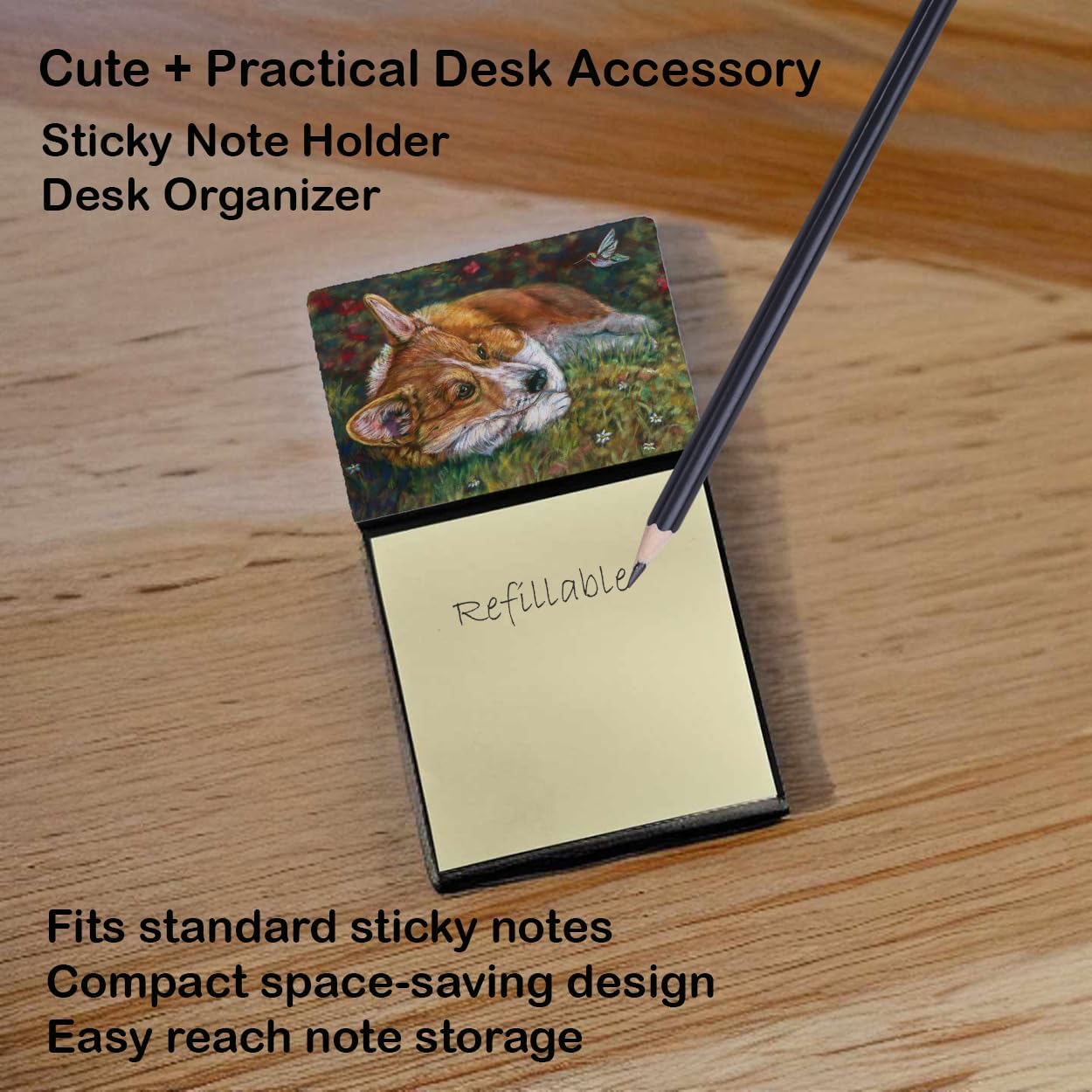 Caroline's Treasures Desk Artwork Notepad Holder, Multicolor (7326SN) image 2