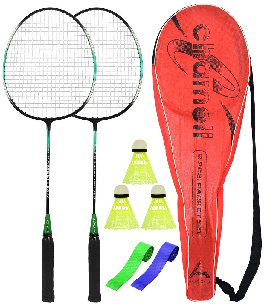 Guru Chemeli BS10-Combo-1 Two Racket & 2 PVC Grip & 1 Cover & 3 Shuttlecock Badminton Set 27 inch (Green) (B01IHEW49U) Amazon Price History, Amazon Price Tracker