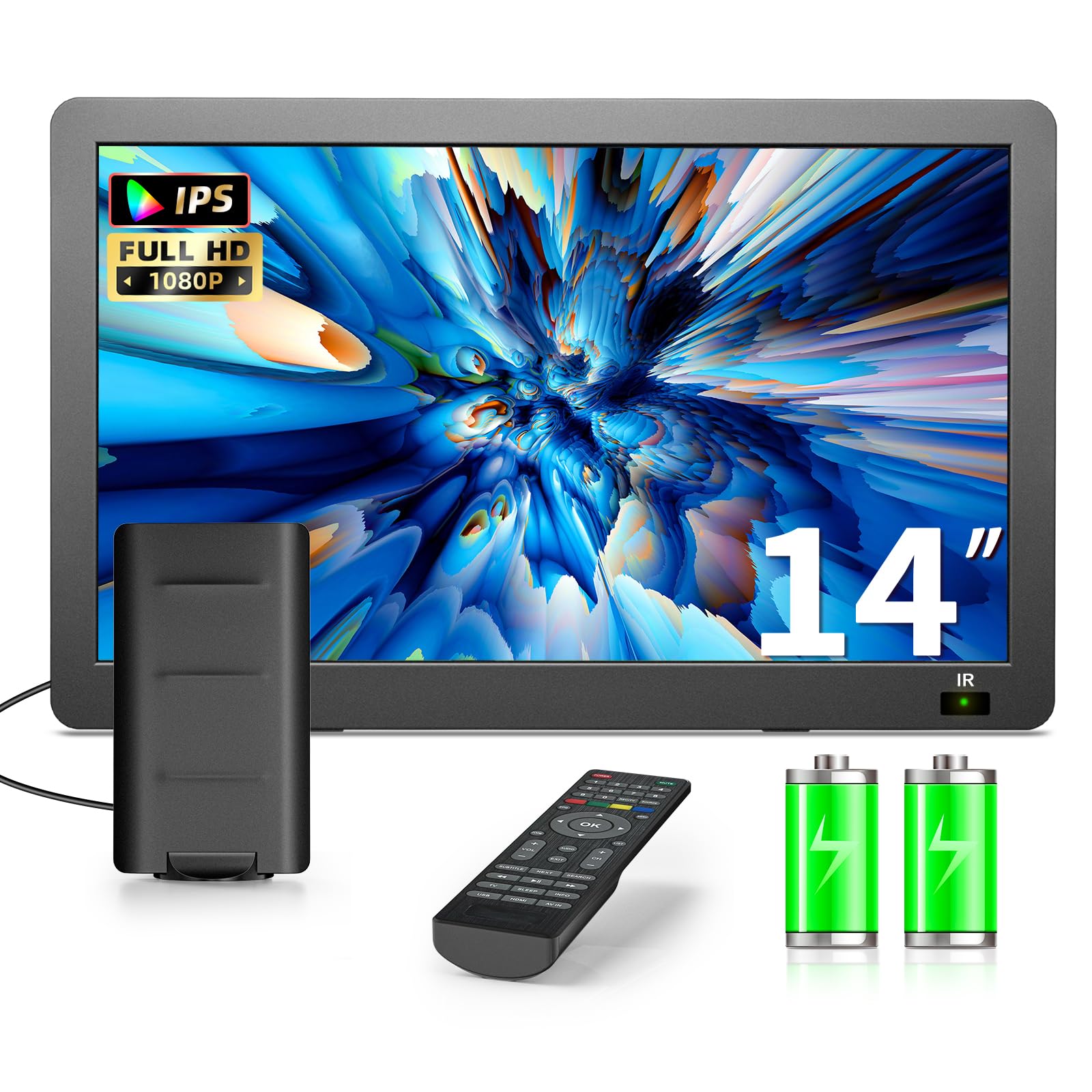Erasiny 14 inch Portable TV with Upgraded Antenna