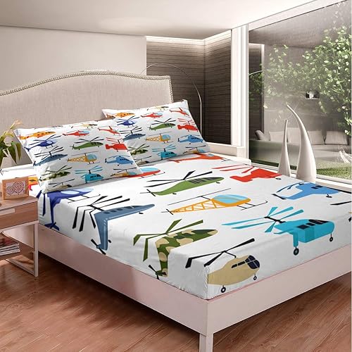 Miniatura 6 de Juego de sábanas con temática del espacio exterior, diseño de galaxia y cielo estrellado, sábana bajera ajustable para niños, niñas, adolescentes,