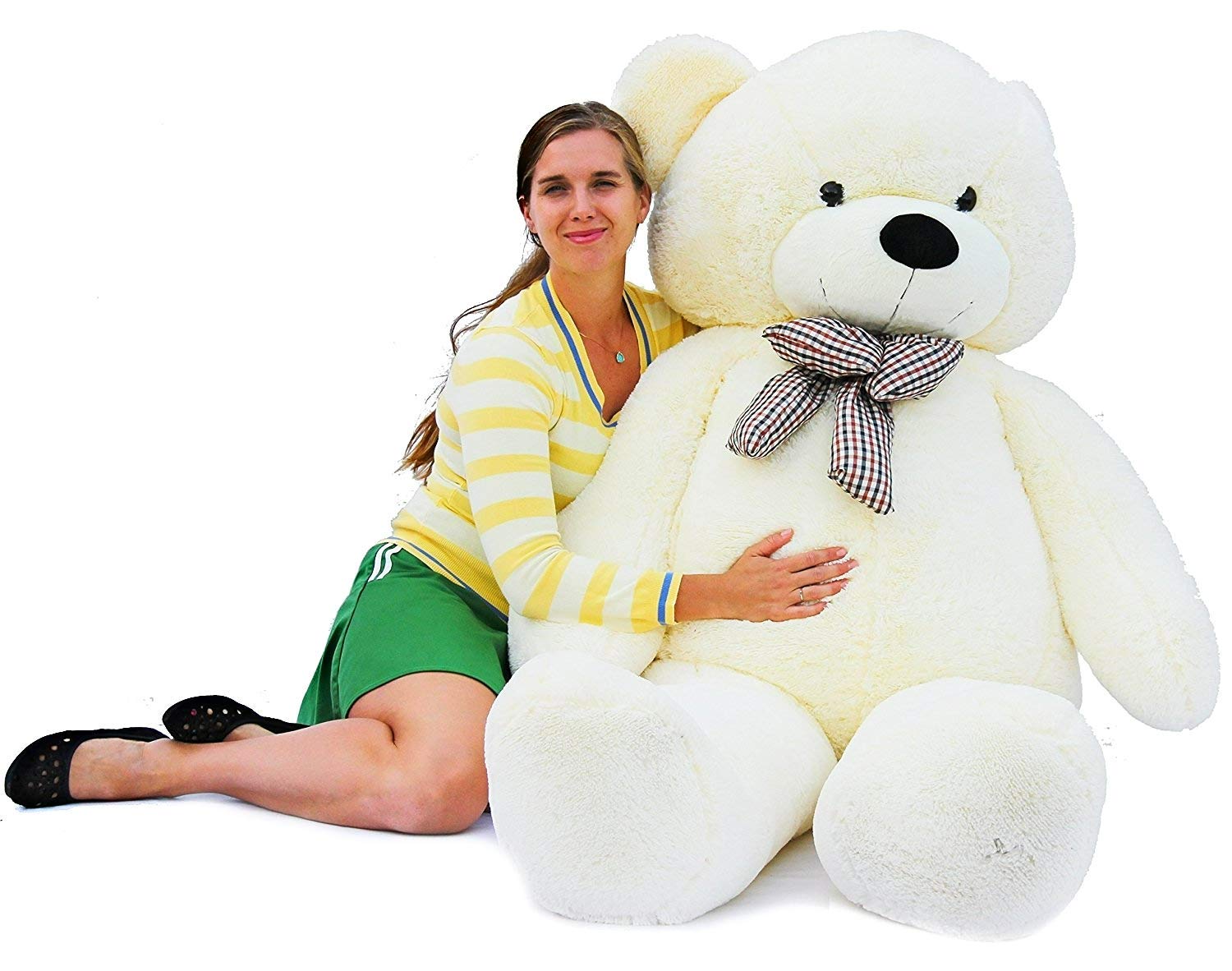 ToYBULK Giant White Feet Teddy Bear, 48 Inch White Soft Toys (4 Feet,  White)