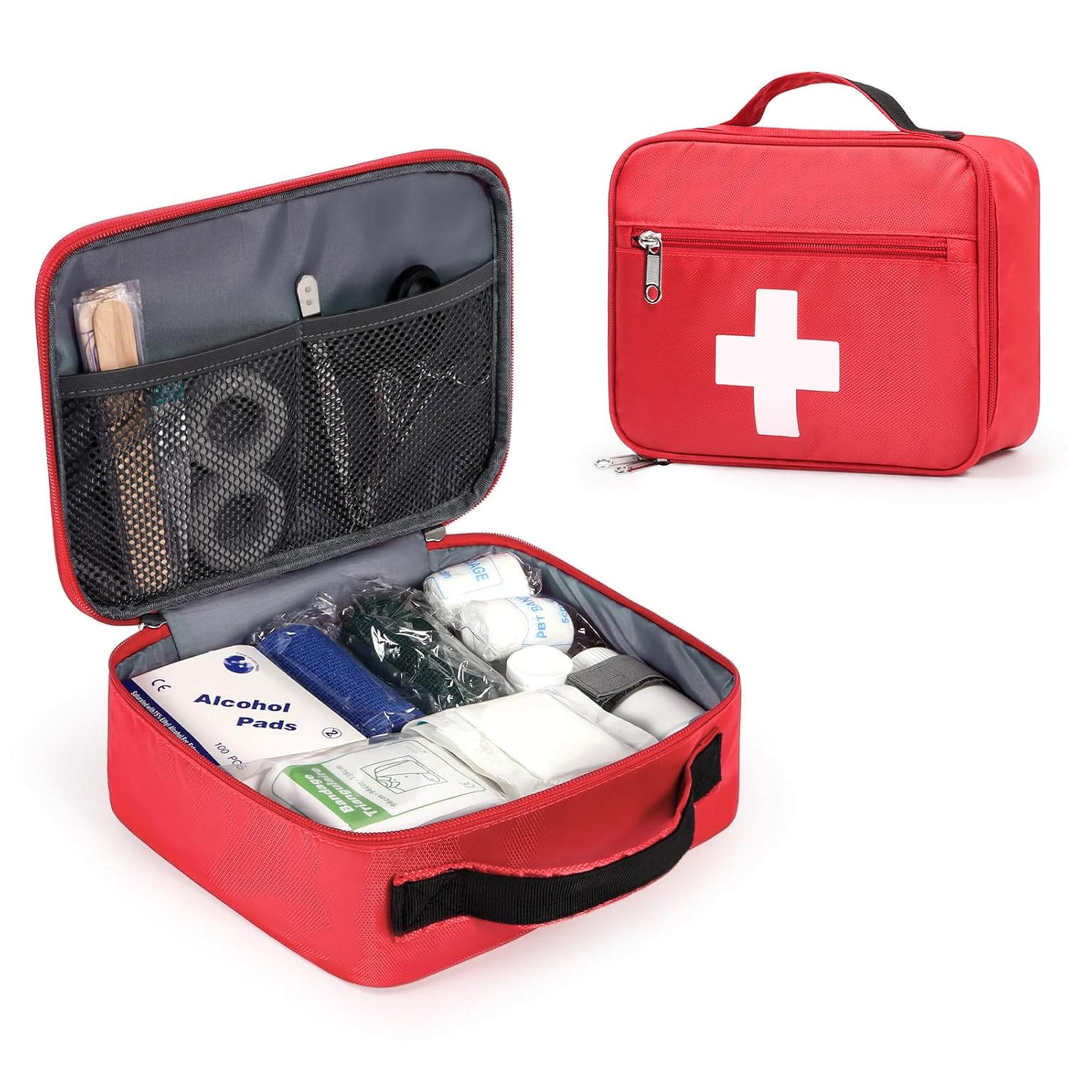 Gatycallaty First Aid Bag Empty Emergency Treatment Medical Bags Multi-Pocket for Home School Office Car Traveling Hiking ...