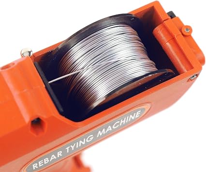 8-34mm Rebar Tier Tying Machine,Automatic Steel Bar Rod Binding Tool,Electric Reinforcing Rebar Tier Gun,Steel Bar Rod Tying Banding Tool Kits Steel Strapping Banding Tool Set (Orange)
