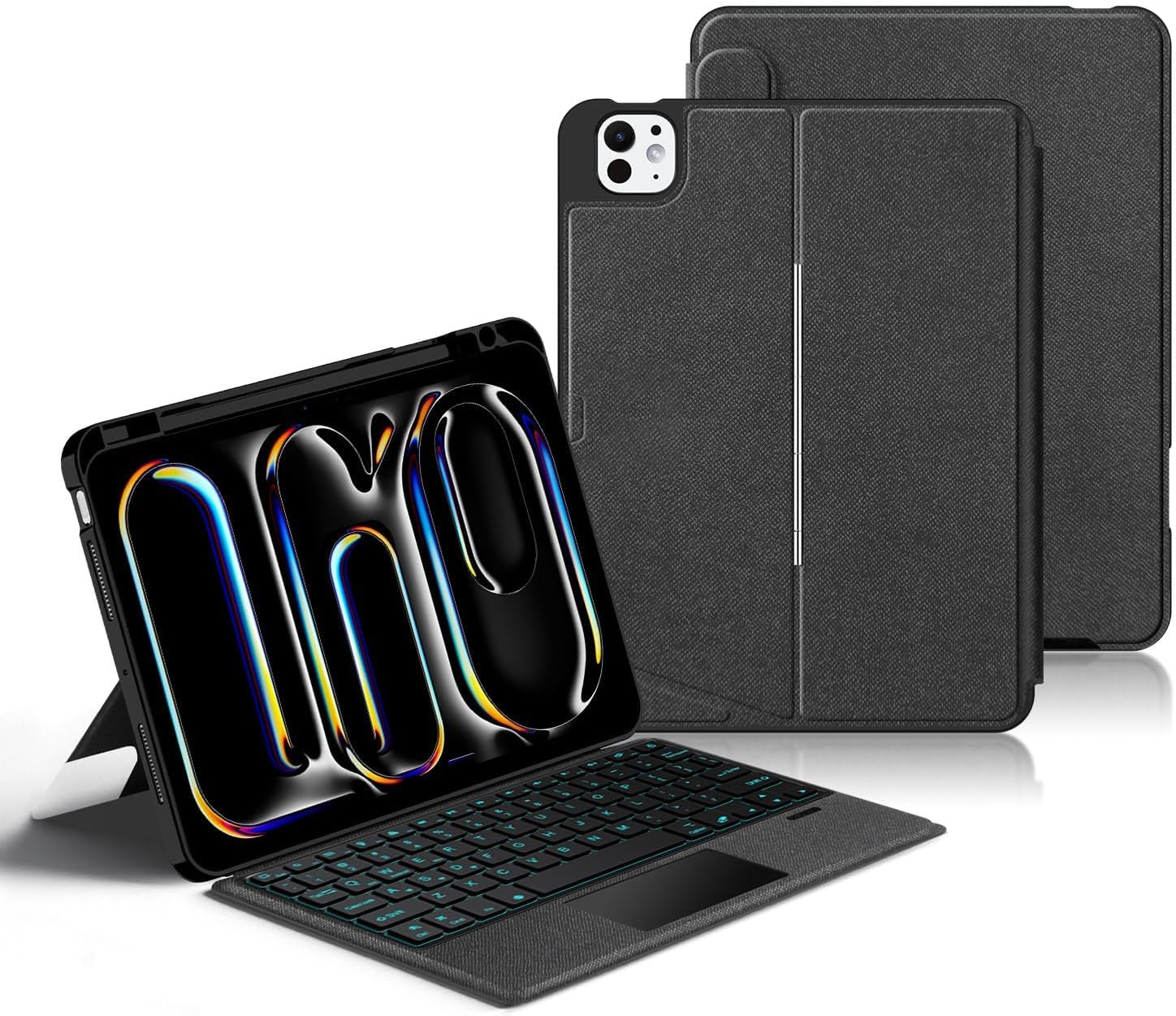 Backlit Keyboard Case Compatible with iPad 9th 8th 7th Generation 10.2 inch/Air 10.5"/ iPad Pro 10.5" inch Keyboard with Touchpad Portrait Mode Magnetic Detachable Touch Keyboard