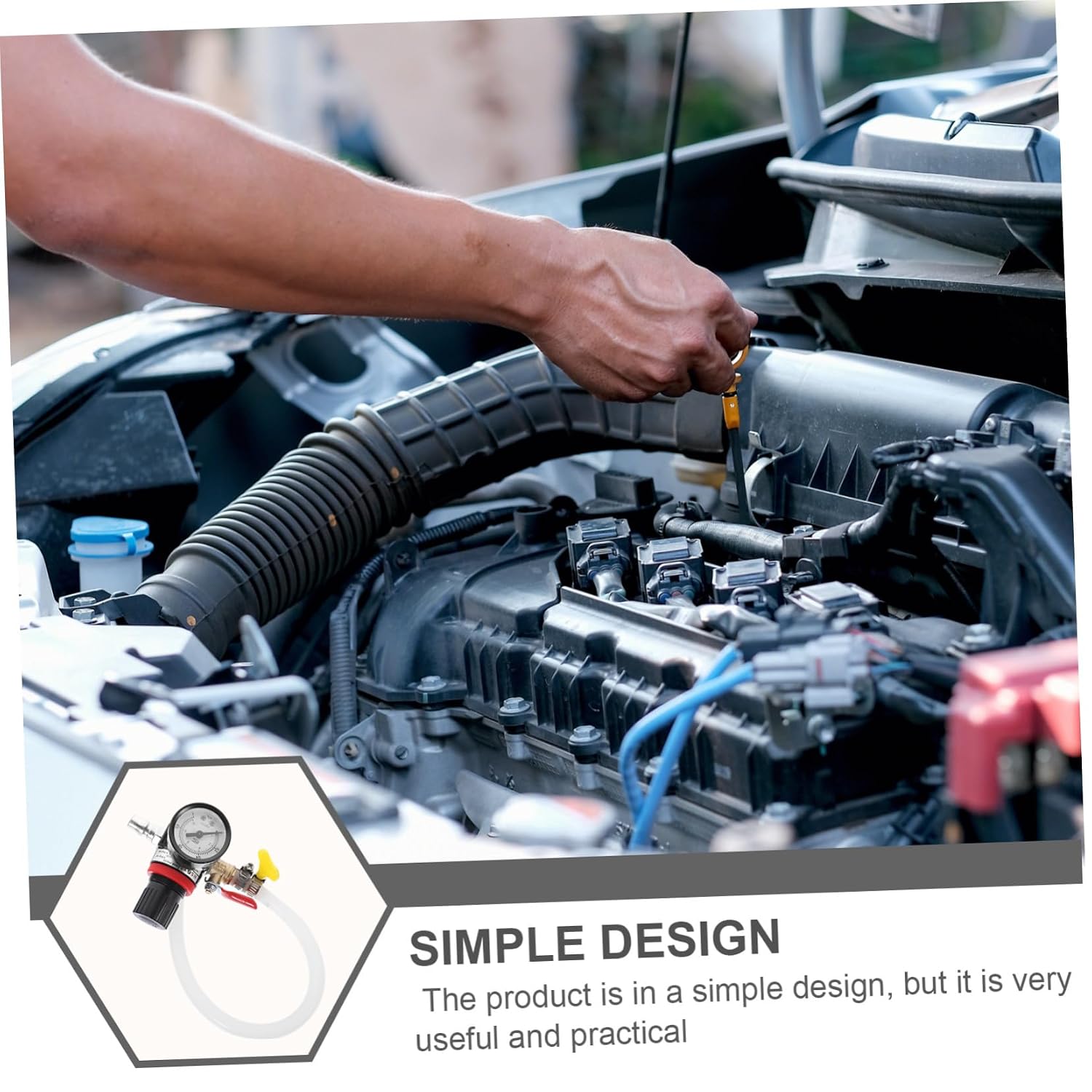 LIFKOME Automobile Cooling System Tester Leak Detector Pressurization Tool Car Accessories for Efficient Diagnostics