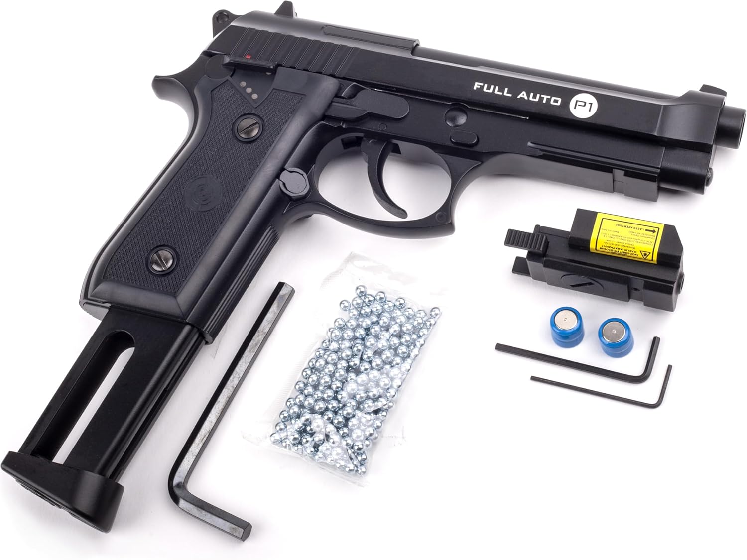 Crosman CFAMP1L Full Auto P1 CO2-Powered BB Air Pistol With Laser Sight (Class II <1 mW)