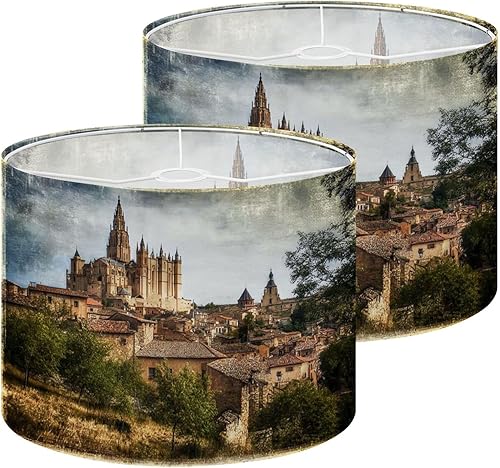 Miniatura 11 de Juego de 2 pantallas de lámpara grunge retro con notas musicales musicales para lámparas de pie, lámparas de mesa, lámparas de mesa, 11 x 11 x 8.9