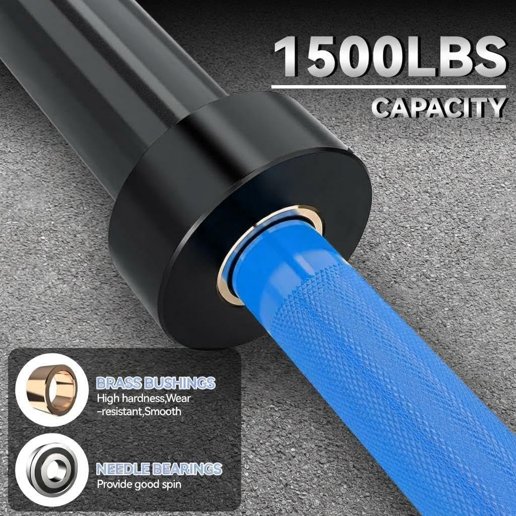 GaveeLife Olympic Barbell Bar for Weightlifting - 7FT Heavy Duty (1500LB/700LB), 4FT Short (500LB), 4FT EZ Curl Bar - Weight Bar Fit 2” Standard Weights - Home Gym Strength Training