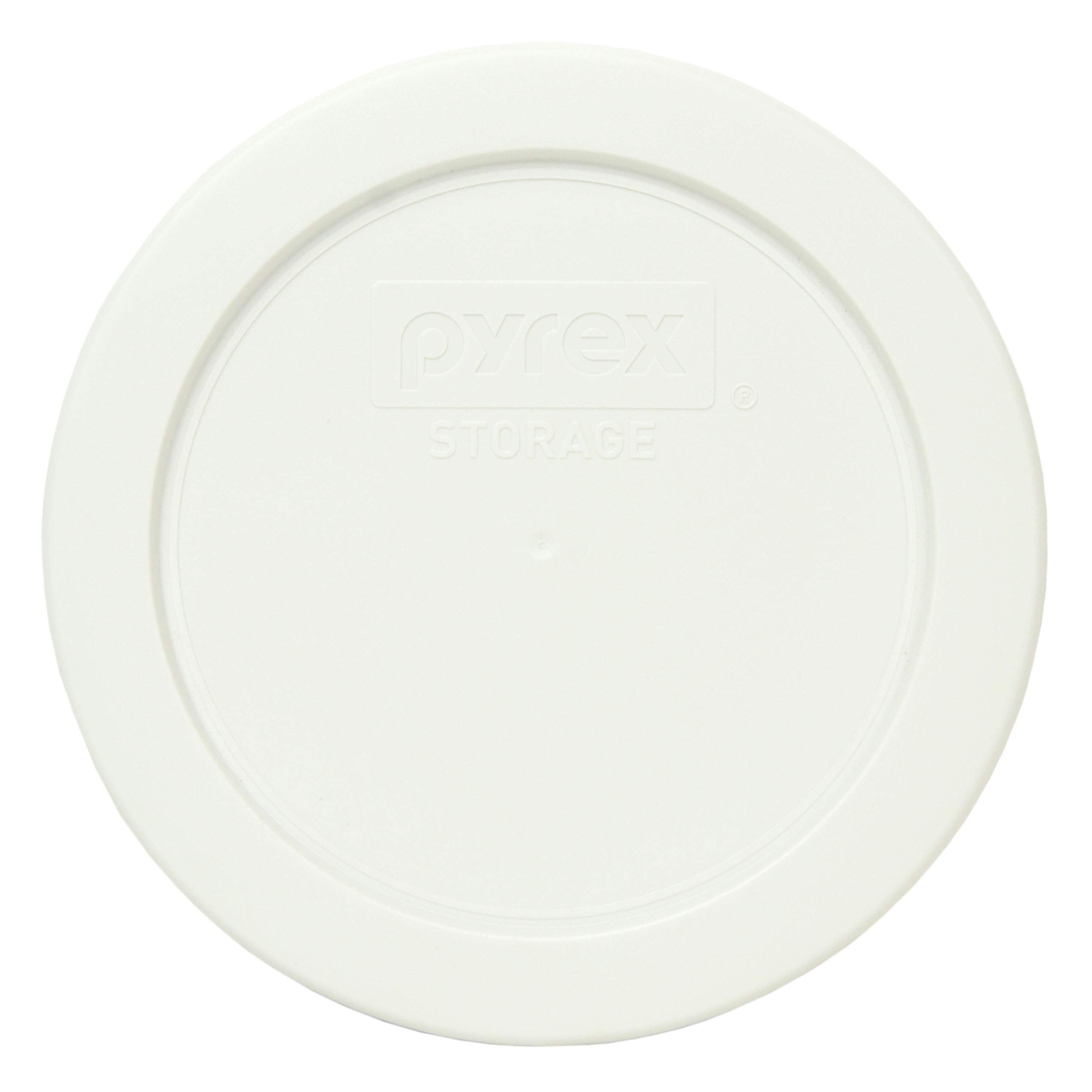 Pyrex 7200 cuencos de vidrio de 2 tazas y tapas de repuesto blancas de almacenamiento de alimentos de 7200 piezas (paquete de 4) – Fabricado en Estados Unidos