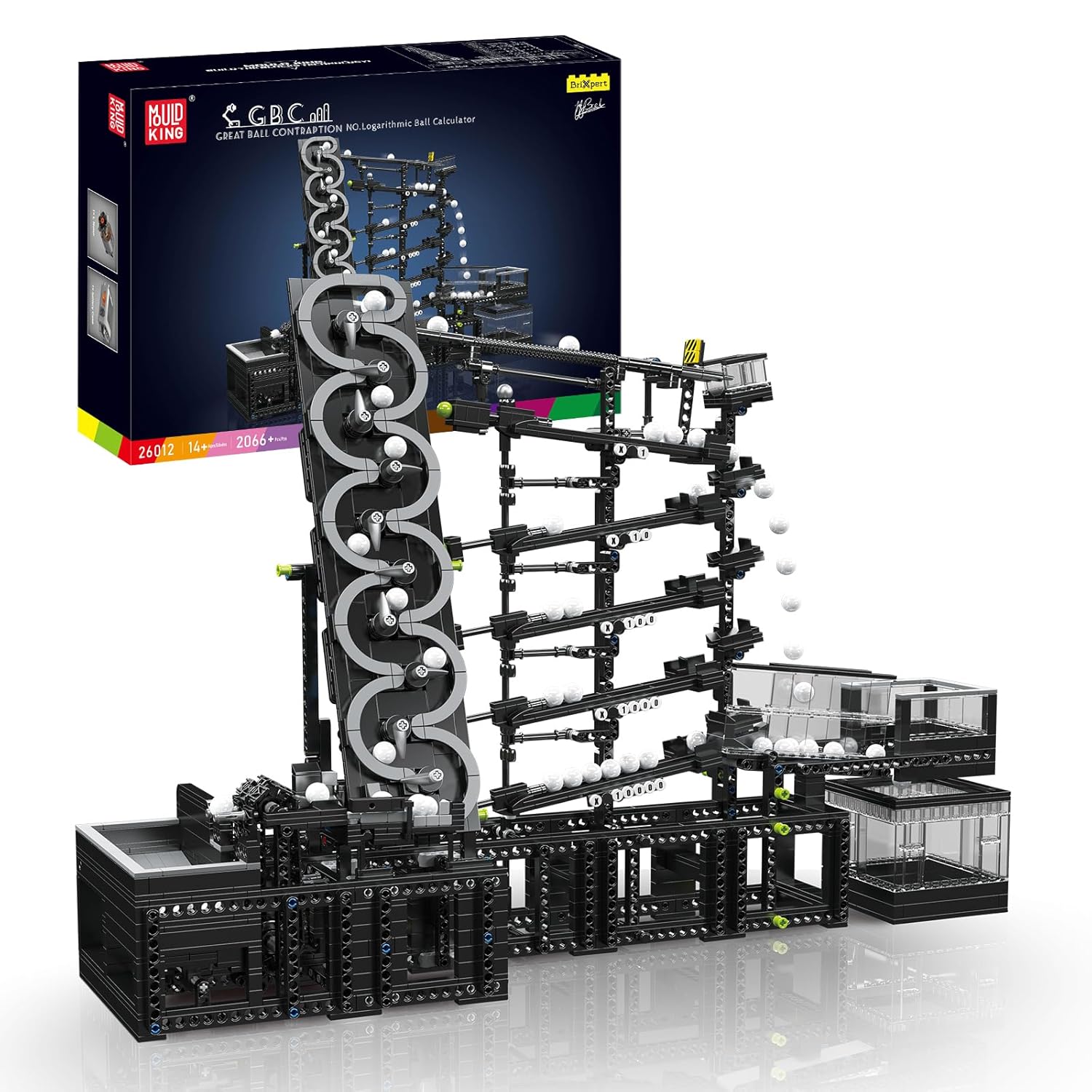 Buy Mould King Marble Run Model Building Kit, 2066 Pcs Marble Coaster