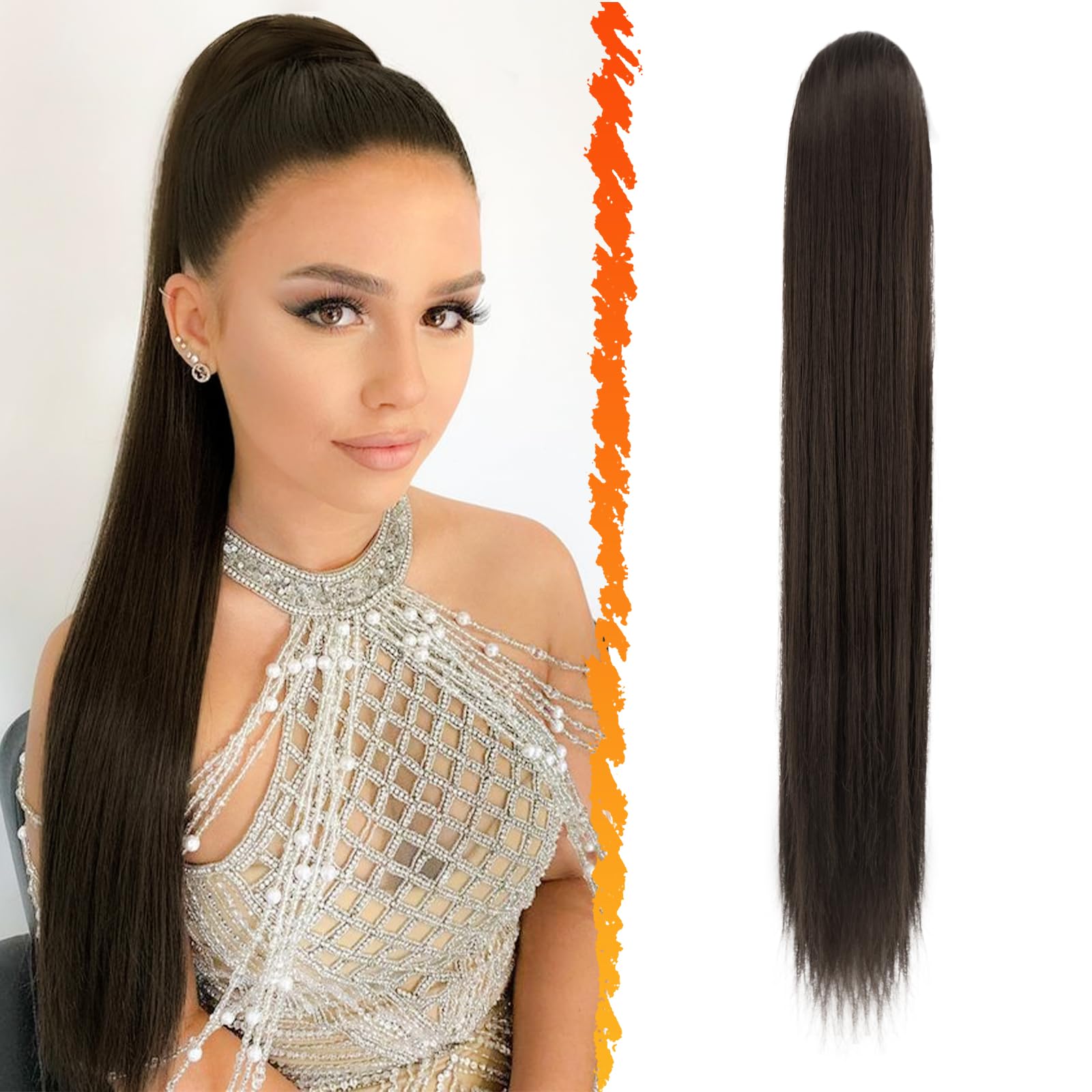 BARSDAR Brown Ponytail Extension