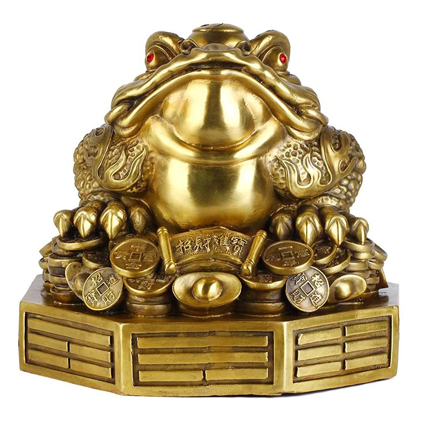 Crapaud argent Feng Shui en laiton pour attirer la richesse et la bonne chance au quotidien