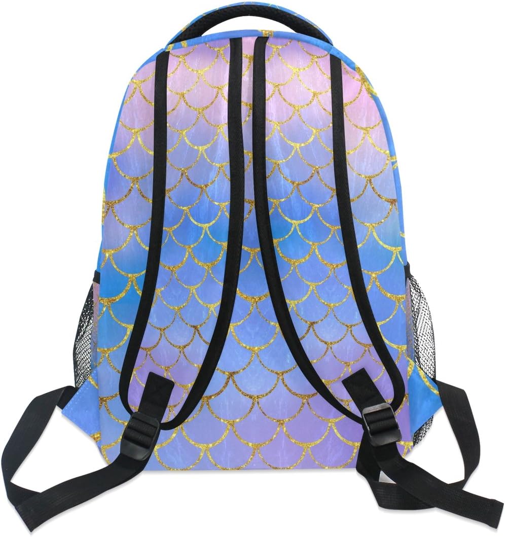 Tech Deals 🔥 ZOEO Girls Backpacks Purple Mermaid Scales Gold Marble Kids School Bookbags Travel Laptop Daypack Bag Purse for Teens Women Get Cheap Price ZOEO Girls Backpacks Purple Mermaid Scales Gold Marble Kids School Bookbags Travel Laptop Daypack Bag Purse for Teens Women