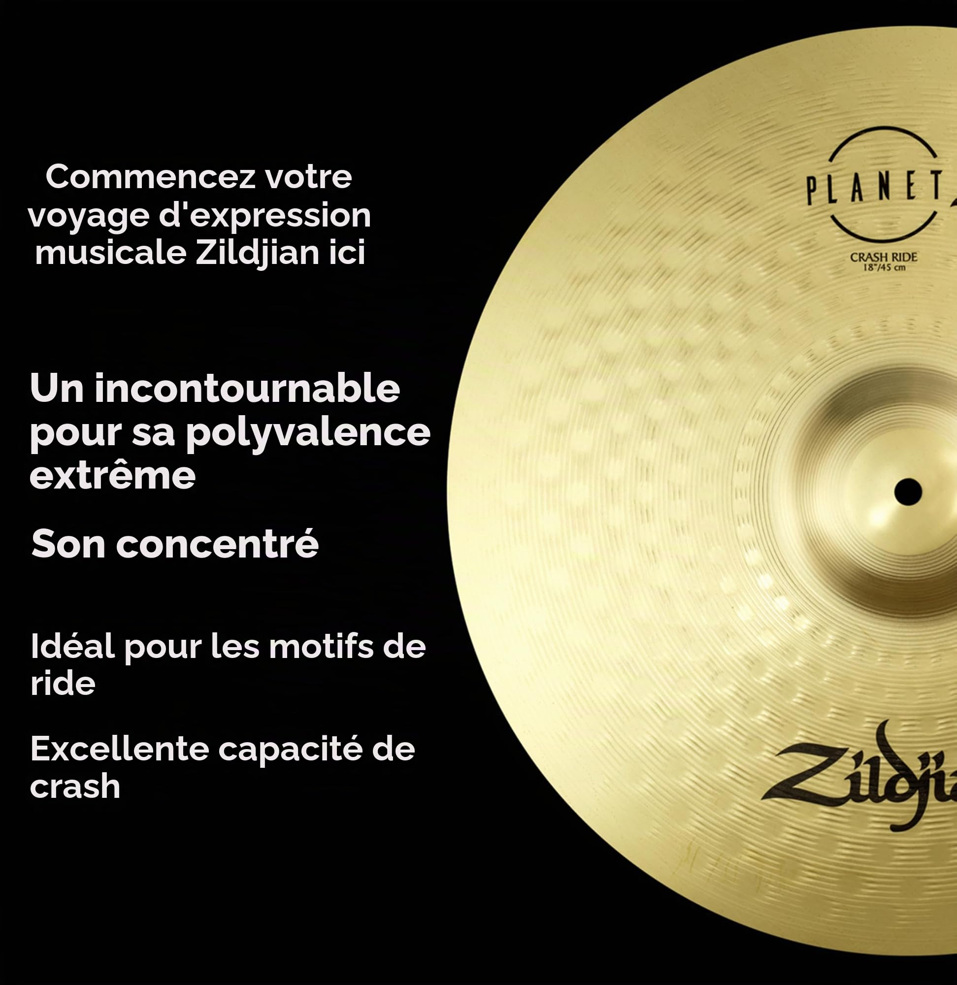 Zildjian Planet Z Crash Ride 18" Version 2020 - Cymbale Crash Ride