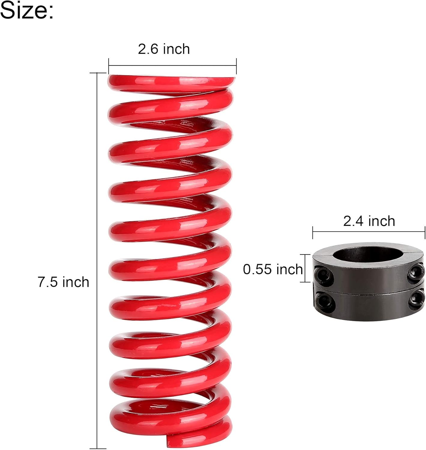 10L0L Heavy Duty Rear Shock Coil Spring for Golf Cart Yamaha G14/G16/19/G20/G22/G29/Drive G&E Models.One Part. Blue/Red