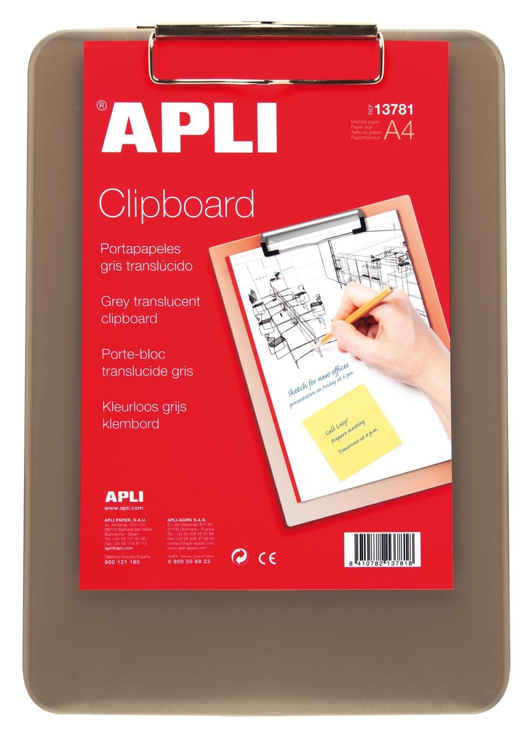 APLI Sunum Dosyası-Aplı Gri Şeffaf Plastik A4