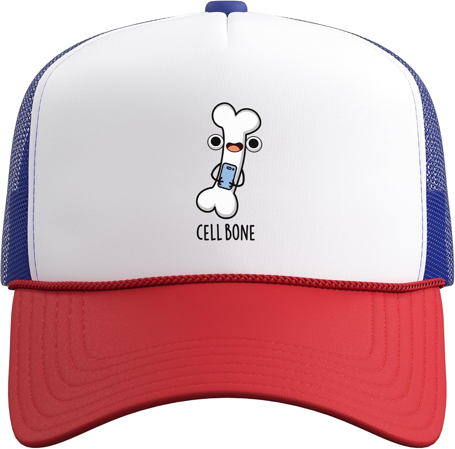 Cell Bone Funny Cellphone Pun Trucker Hat with Adjustable Mesh Back image 2