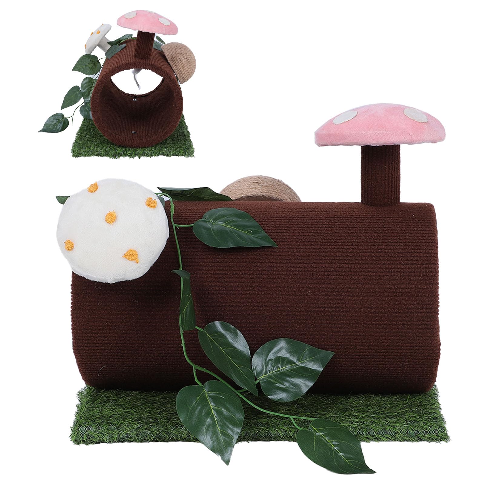 Túnel para Gatos con rascador, Marco Interactivo para trepar para Gatos, Juguete Multifuncional para túnel para Gatos con Bola rascadora, cómoda Cama para Gatos de Interior,