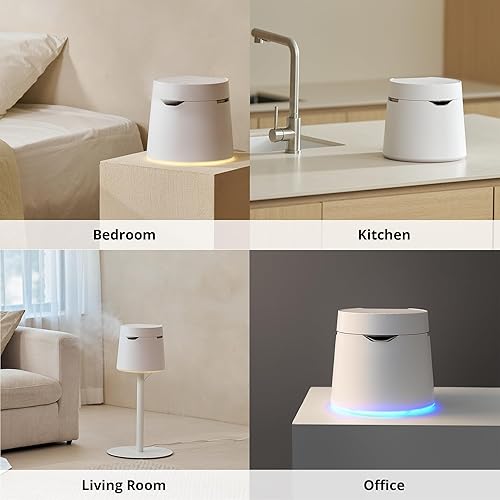 Miniatura 7 de Carepod Humidificador One Plus de acero inoxidable para habitación grande con luz de estado de ánimo, silencioso y seguro para el bebé, solo 3