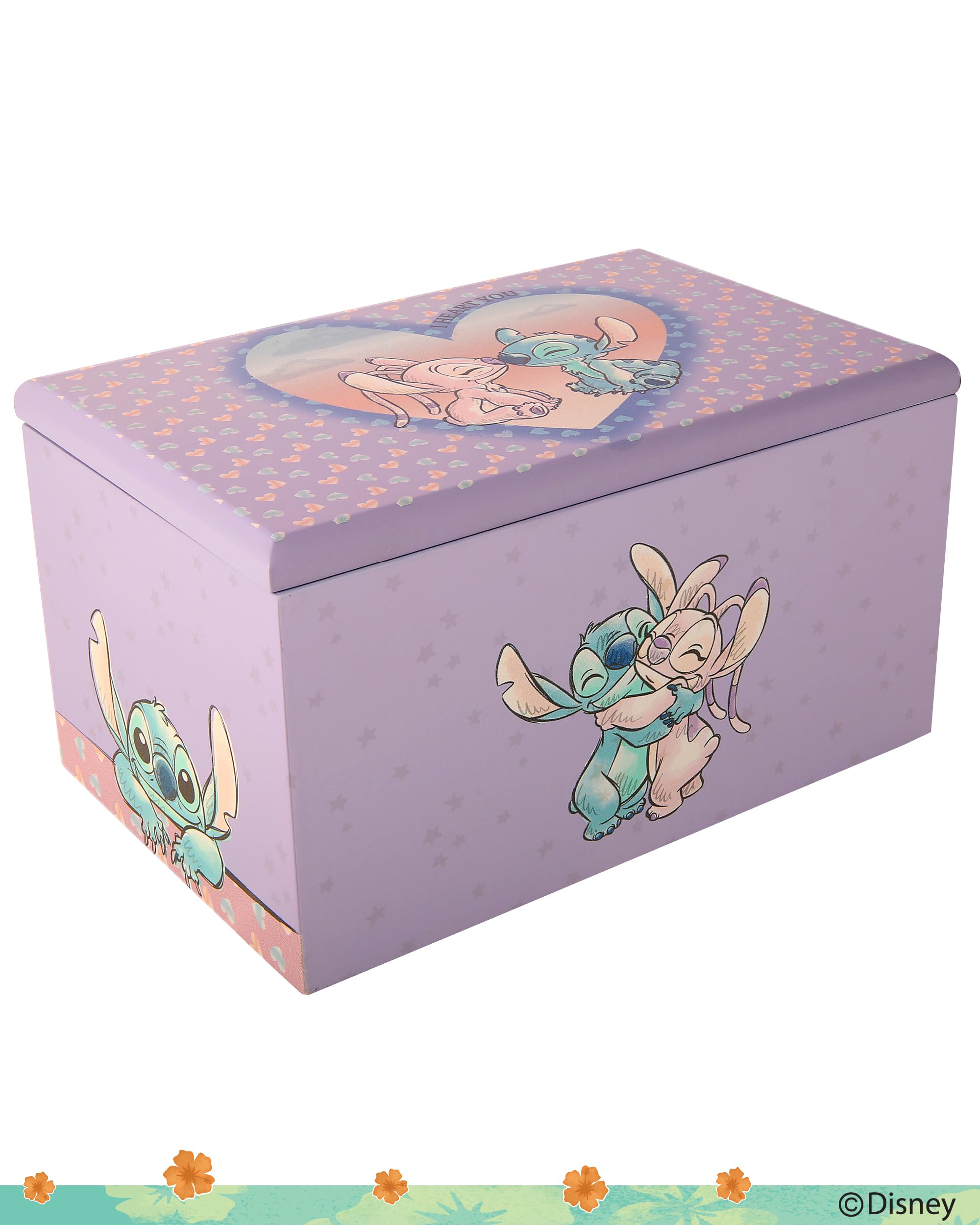 Amazon.com: Disney Stitch and Angel Jewelry Box with Tray Official