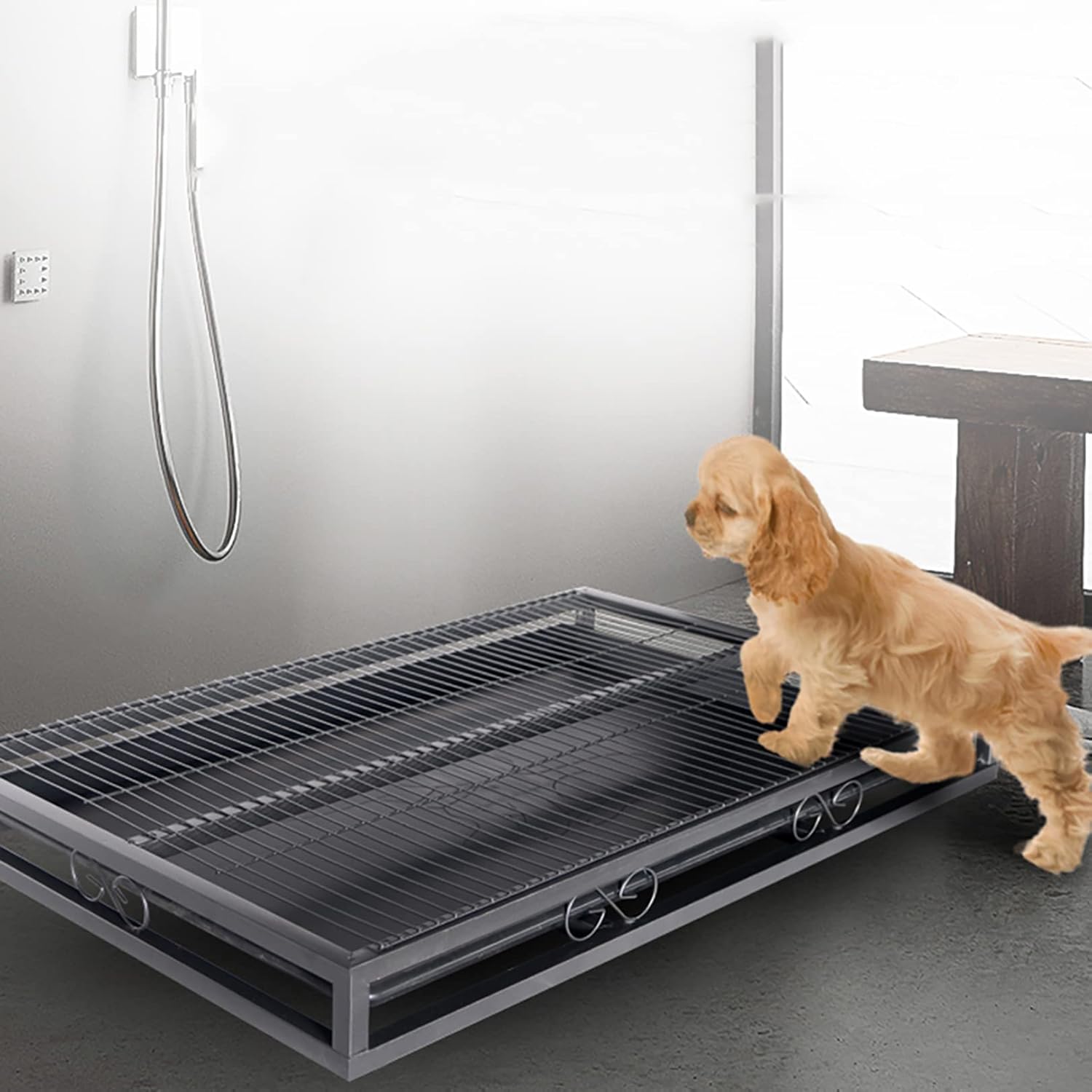 市場 ペットトイレ ステンレス鋼犬のトイレトレーニングトレイ トレー