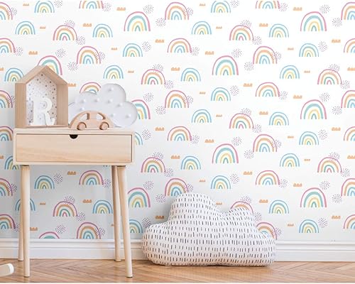 Miniatura 9 de RoomMates RMK11731RL - Papel tapiz autoadhesivo con extremo de arco iris rosa