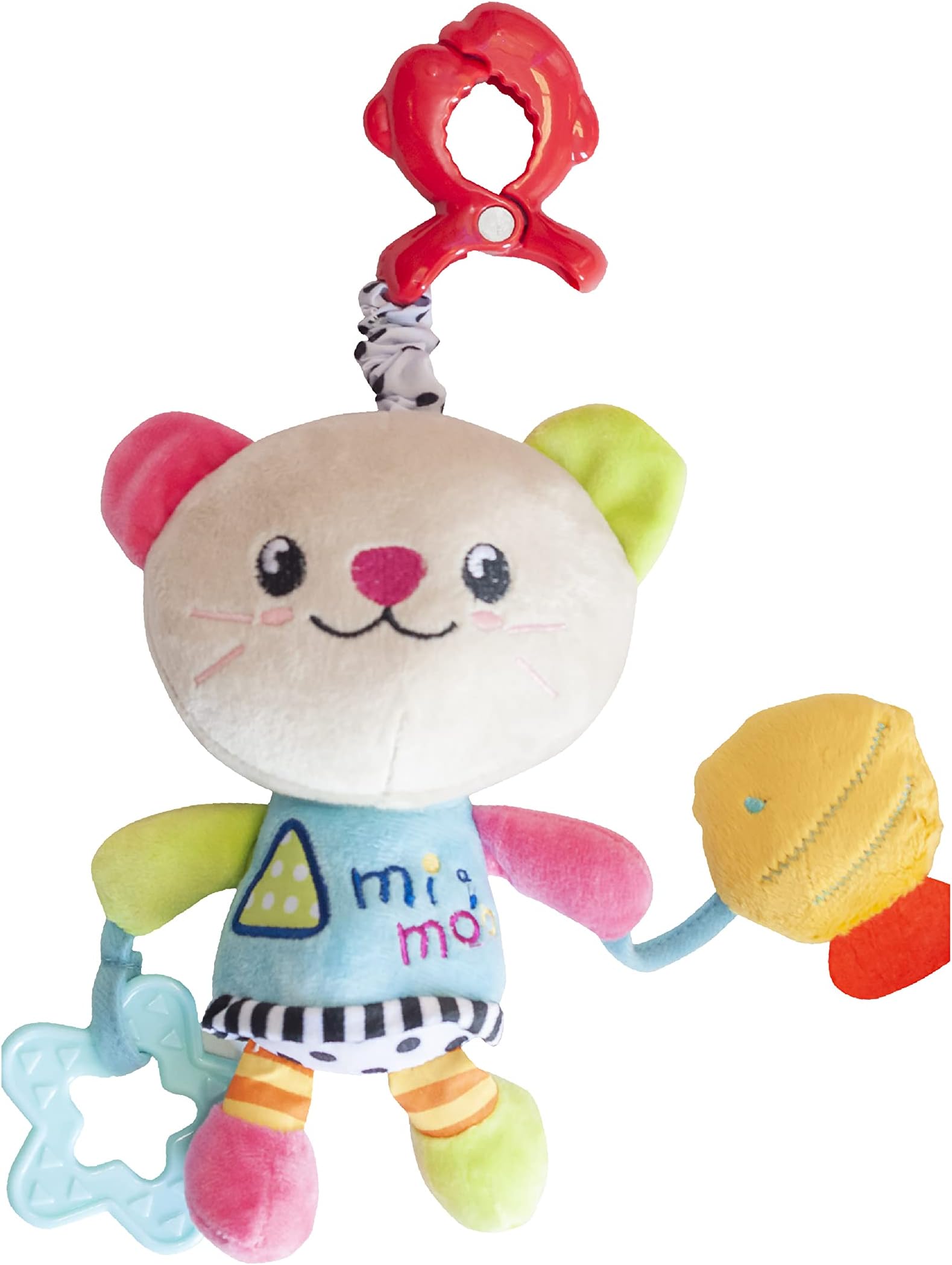 The Moon brandPull String Musical Toy For Stroller, Car Seats, Diaper Bags, 3 Months Above - Kitty