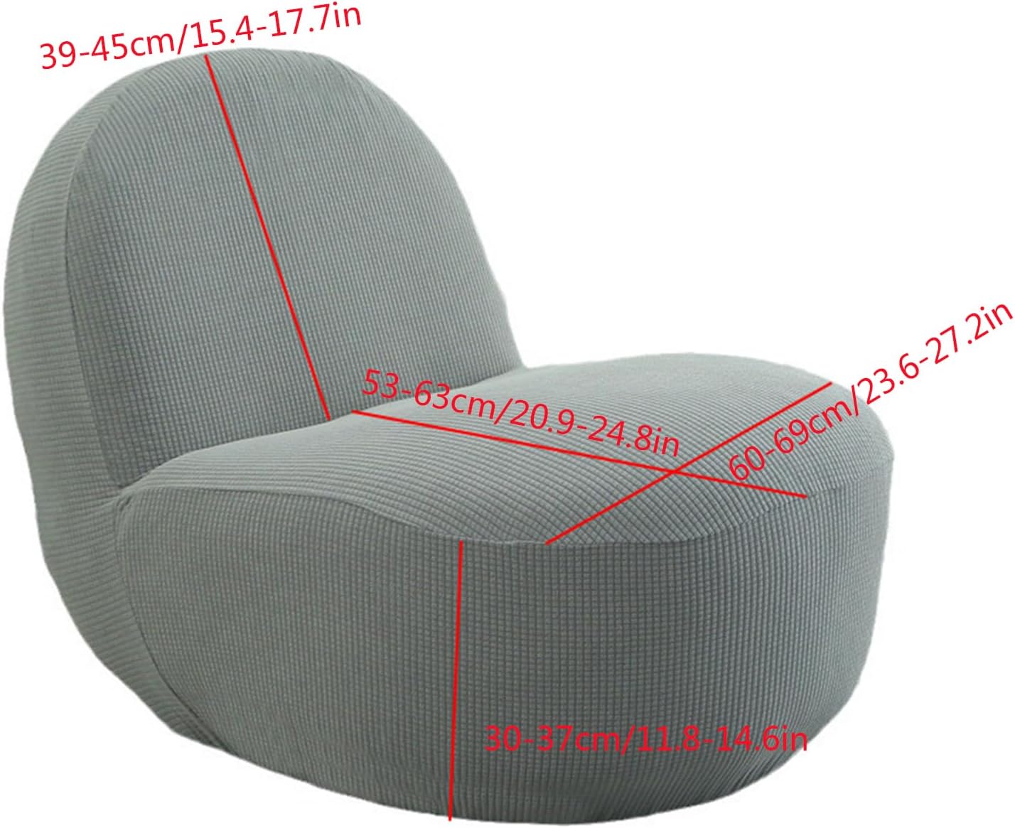 Single Armless Sofa Chair Cover, All-Inclusive Sofa Covers Single Seater Couch Without Arms, Washable Sofa Slipcover Stretch Elastic Fabric Sofa Covers 1 Seater for Living Room,J