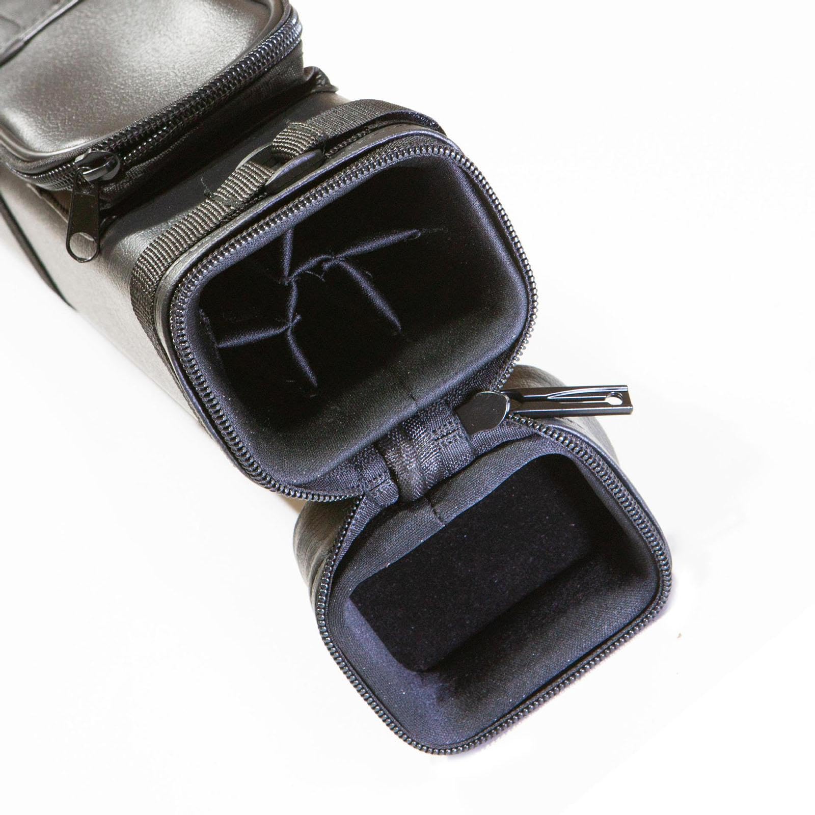 Billiard Queue Tasche Billard Tragetasche Queue Tasche PU mit Zubehörfach Staubdicht Kratzresistent für Billiardliebhaber Verein Zuhause