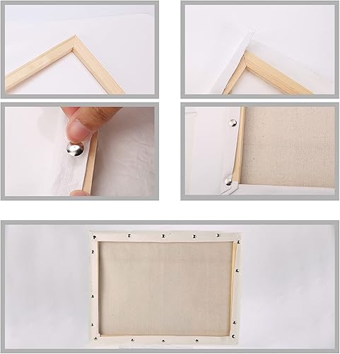 Miniatura 6 de Caydo Paquete de 2 barras de lona para estirar, 12 x 16 pulgadas, marcos de madera de lona extraíbles para impresiones, pinturas al óleo, pintura