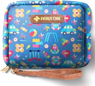 EVERLIT Care Rescue Pack | Family-Friendly First Aid Kit for Kids with 200 Pcs Medical Supplies | Travel-Friendly Compact Storage Bag for Home, Car, Travel, Camping, Adventure Playground