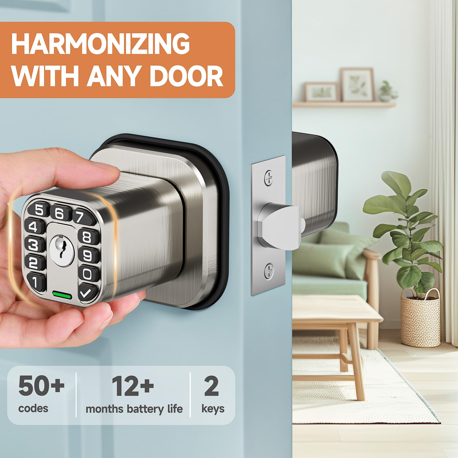 Keypad Door Lock - Waterproof & Auto Lock -2