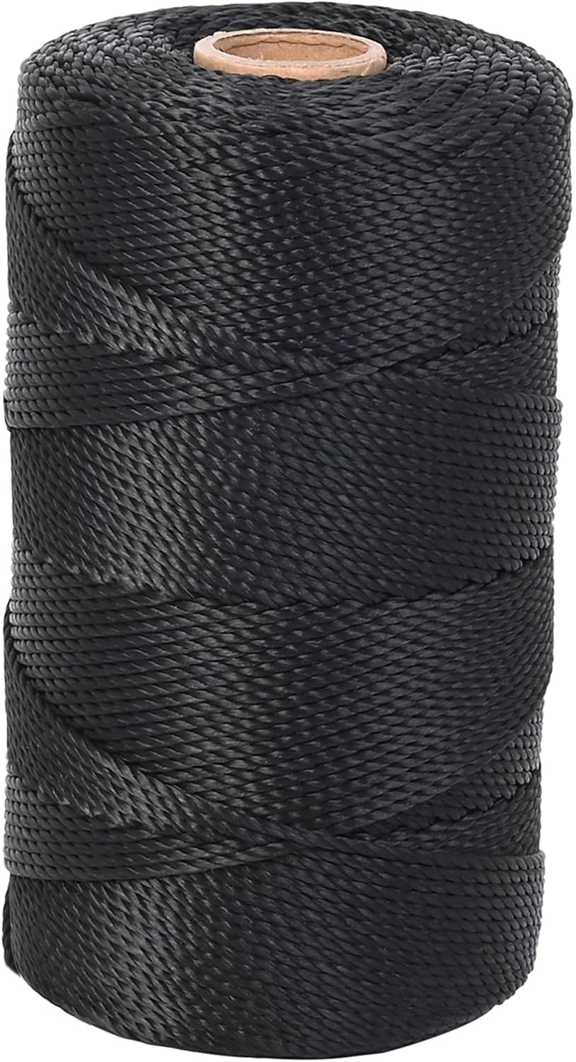 Black Nylon String 500ft 2mm UV Resistant Cord Twine for Garden Tomato Climbing Plants Floristry Fishing Wrapping Camping Outdoor Survival Netting Home Improvement