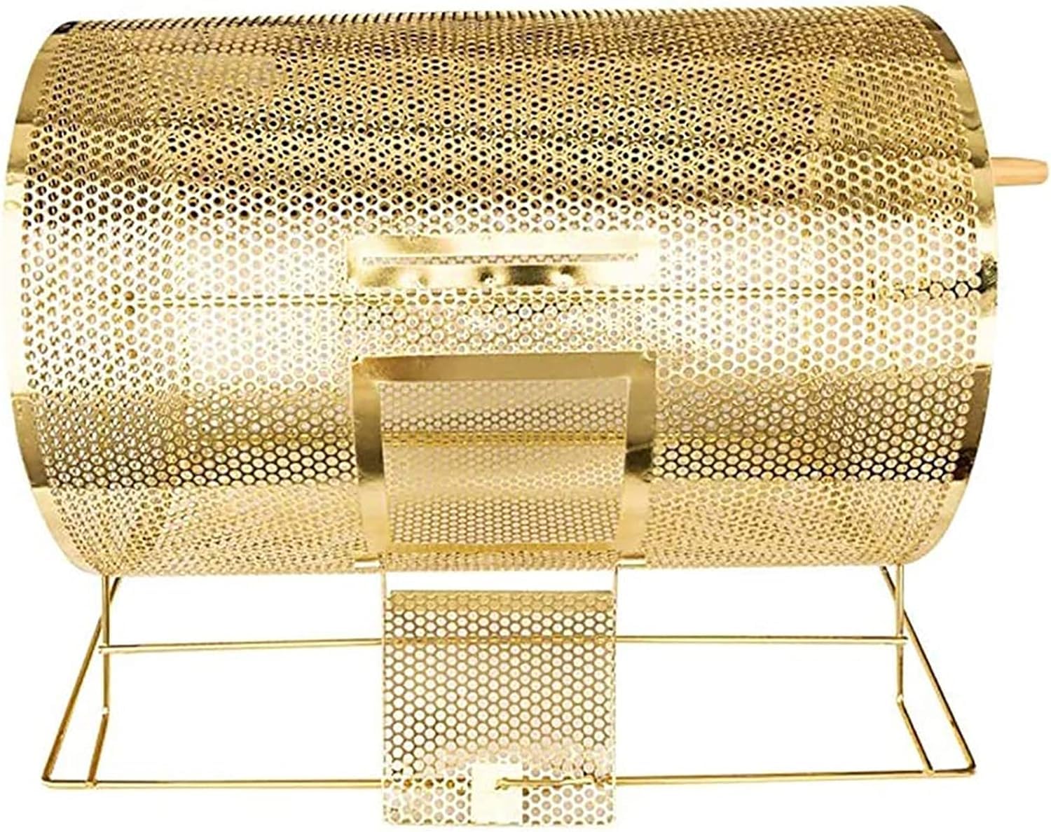 Yuanhe Deluxe Brass Plated Raffle Drawing Ticket Drum Spinning Lottery (Medium Size,Holds 5000 Tickets)