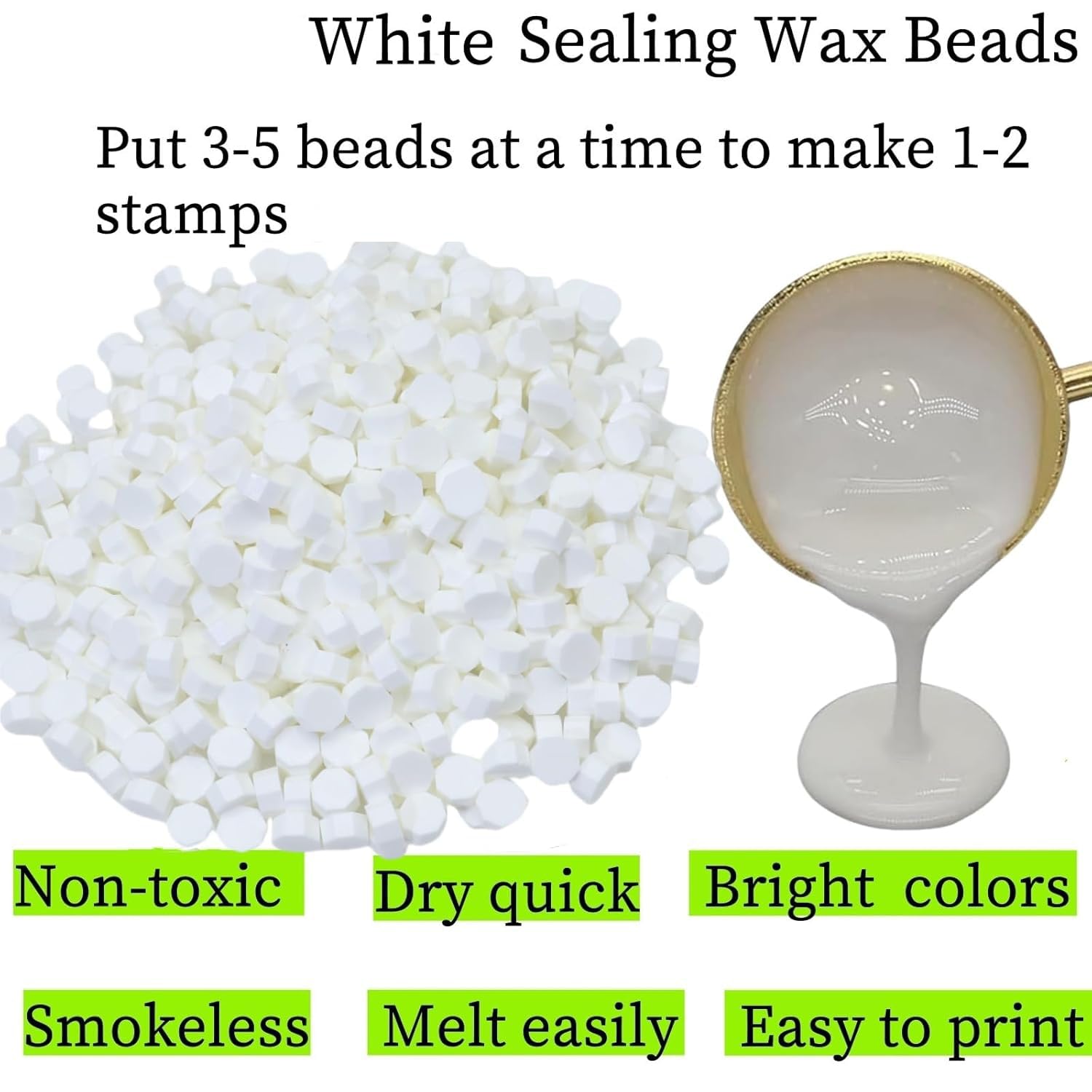 Curated Cart Wax Seal Beads Antique Gold Color 100 Pcs | Wax Sealing Beads for Letter Sealing | Wax Stamp Sealing, Sealing Wax Beads for Cards, Envelopes and Invitations 2