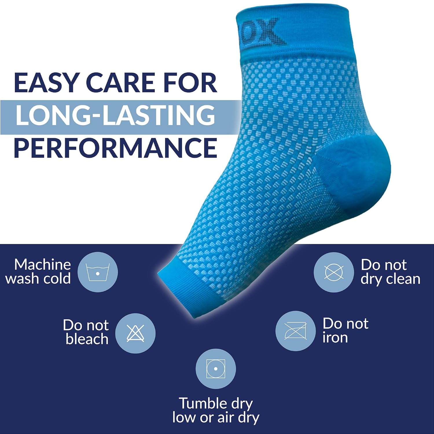 SB SOX Plantar Fasciitis Relief Socks – Ankle Brace Compression Sleeve – Arch Support for Foot Pain, Swelling, Heel Spurs – Foot Brace for Achilles Tendonitis Relief, Injury Recovery (Blue, Large) Blue Large image 8 of 8 B078RC3V89