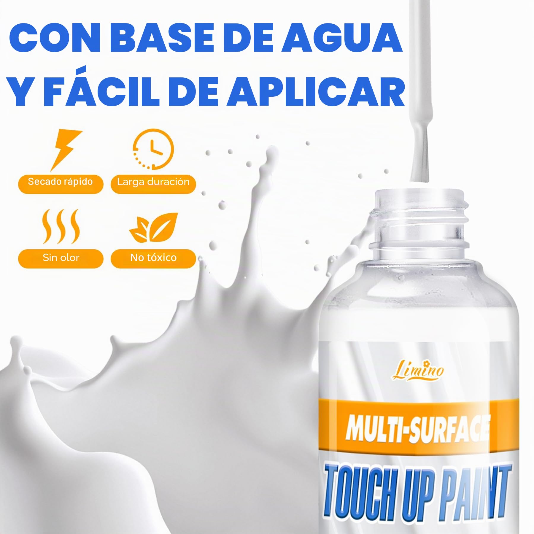 Pintura de Retoque - 100g Mate y 100g Brillante Blanco Bolígrafo de Pintura de Retoque para Reparar Grietas en Superficies de Bañeras, Azulejos, Esmalte, Secado Rápido para Paredes, Suelos, Muebles