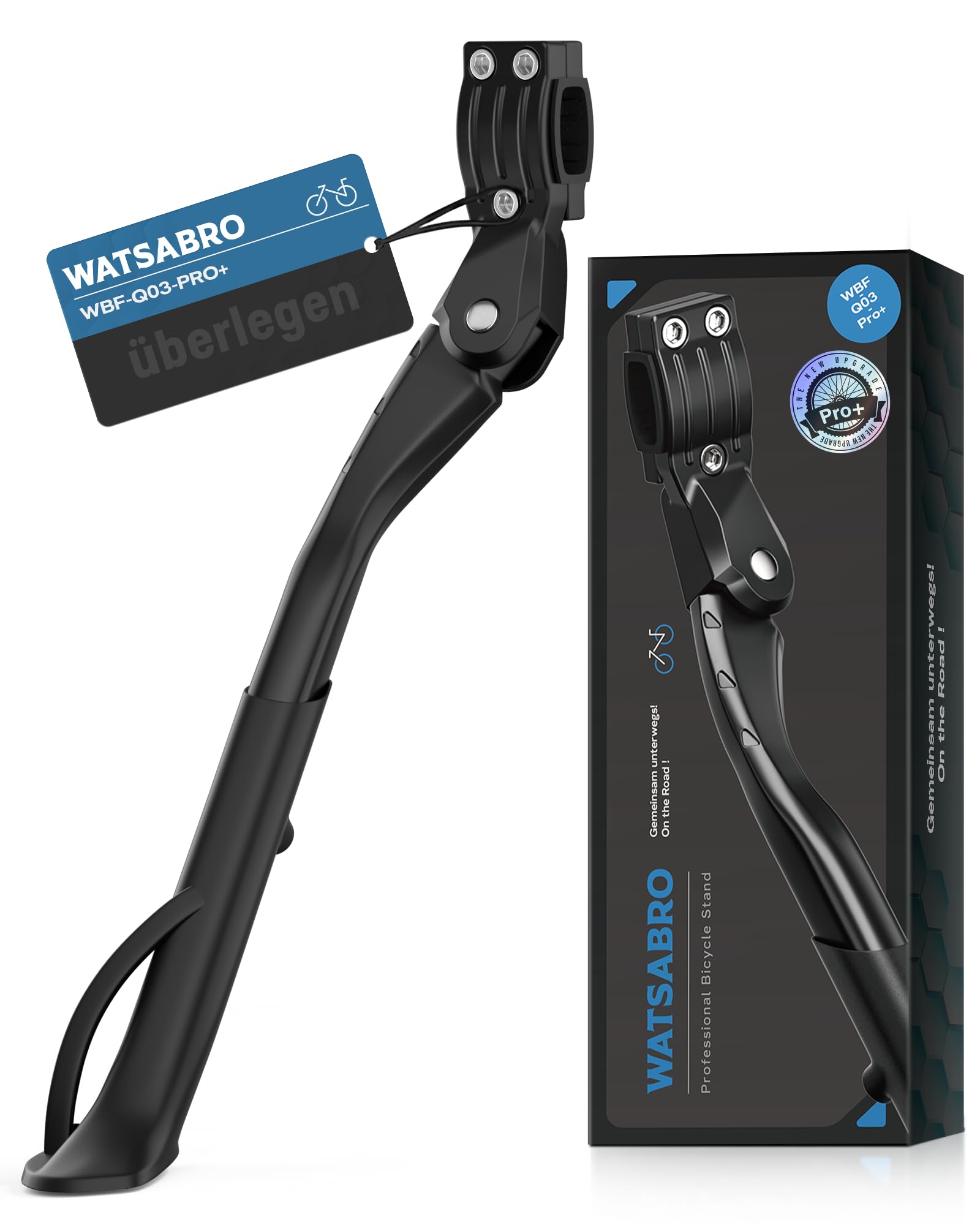 WATSABRO Fahrradständer 24-29 Zoll Pro+,Höhenverstellbarer Fahrrad ständer,Zunahme gepunktete rutschfeste gummifüße,Maximale Belastung 42 kg,Fahrradständer geeignet für Citybikes,MTB,VTT,Rennrad