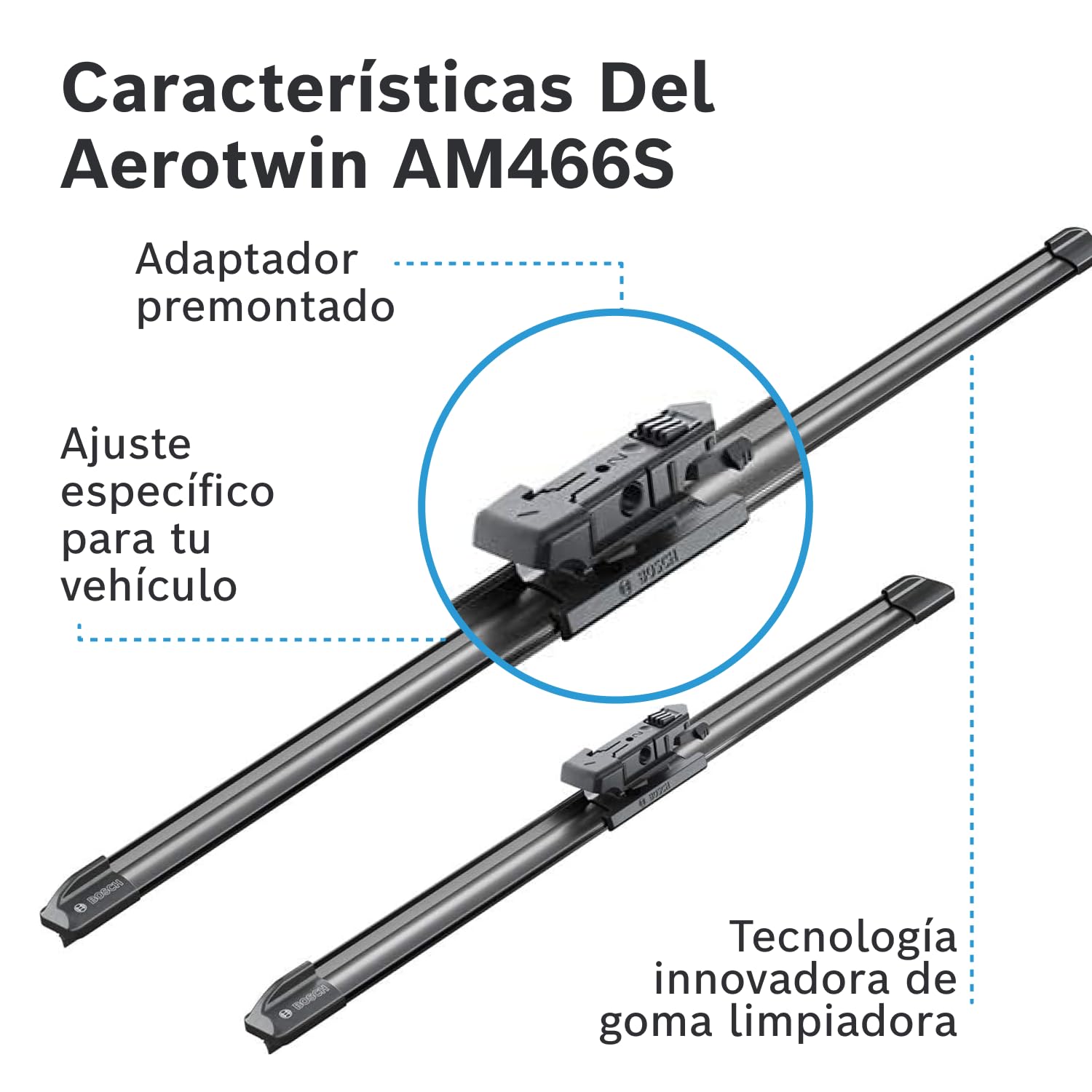 BOSCH Wischerblatt Aerotwin Multi-Clip AM466S 3397007466