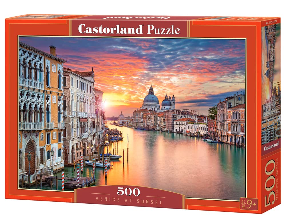 500 Piece Jigsaw Puzzle, Venice at Sunset, Italy, European puzzle, Italy puzzle, Adult Pu…